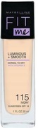 MAYBELLINE FIT ME Luminous+Smooth 115 Ivory podkład do twarzy 30ml 