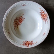 ORYGINALNY PORCELANOWY TALERZ GŁĘBOKI KAROLINA - RĘCZNIE MALOWANY