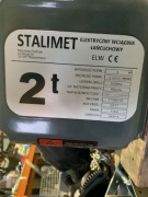 Wciągnik elektryczny łańcuchowy Stalimet, Udźwig 2,0 T, Podnoszenie 3,0 m.