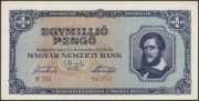 Węgry 1000000 pengo 1945 - Lajos Kossuth -  N 359