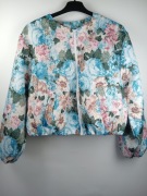Bomberka damska w kwiaty pastelowa kurtka floral vintage Made in Italy S/M