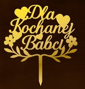 TOPER DZIEŃ BABCI, złoty, srebny, czarny połysk/mat