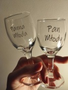 2 kieliszki weselne ze zdjęcia 