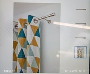 Karnisz pojedynczy 1.6m satyna zestaw