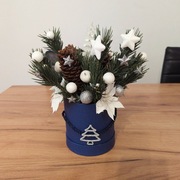 Flowerbox bożonarodzeniowy, stroik świąteczny 