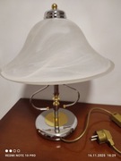 Lampa stołowa  srebrna