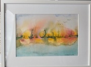 Akwarela A4 w passe-partout 30x40, bez ramki, 