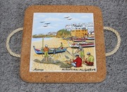 Albufeira Algarve podkładka tacka korek naturalny+płytka ceramiczna
