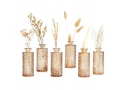 Winter Shore Wazon Wazony Zestaw 6 szt. Szklanych diamentowanych