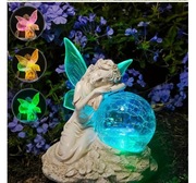 Solarny Znicz „Wróżka” z Kulką LED – Dekoracja Pamięci na Grób