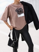 T-shirt damski Basic oversize PRINT NADRUK  Polska marka 