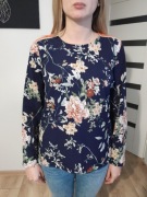 Bluzka ONLY roz.36  S granatowa w kwiaty