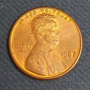 USA 1 cent Lincoln Head 1982 r.