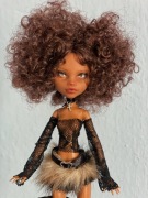 monster high lalka clawdeen g1 ooak custom repaint