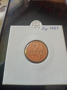2 grosze 1937 w holderze 
