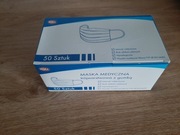 Maseczki medyczne MEDICA z gumkami 50szt.