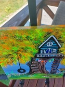 Dom. Obraz akryl blejtram werniks