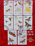 Znaczki fauna:76: motyle- Dhofar (Oman) 1972r 