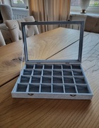 Aksamitny organizer na biżuterię szkatułka etui case