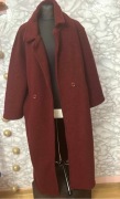 Bordowy płaszcz biust 130 długi uniwersalny
