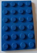 LEGO 3032 niebieska płytka 4 x 6 4162