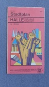 Stadtplan Halle und Halle Neustadt DDR w języku niemieckim,angielskim, roś.