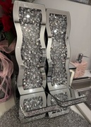 Dwa cudne świeczniki ścienne glamour