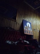 Obraz ręcznie malowany duży unikat koty nocą