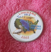 MONETA USA 25 CENTS QUARTET 2002 LOUISIANA COLOR 