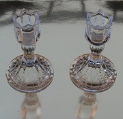 2 świeczniki kryształowe