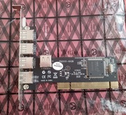 Karta USB PCI - 4x zewnętrzny 1x wewnętrzny PI20101-6X2B