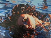 Obraz akrylowy ręcznie malowany ,,Wieczór" około 40x50cm