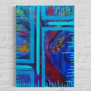 Unikatowy obraz abstrakcyjny "Wgląd" - akryl na płótnie, 50x70cm