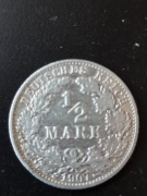 Niemcy 1/2 marki 1907 rok ( A)