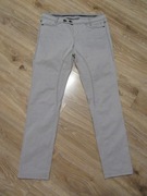 Marc Cain Sports jasne szare spodnie tłoczony wężowy wzór_ M/L