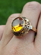 Złoty pierścionek Warmet -koronka 