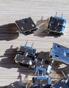 Gniazdo micro USB do druku, z wyobloną krawędzią, piny proste, 2 szt.