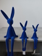 Zajączki Wielkanocne flokowane siedzące 