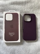 Bordowe / Fioletowe Etui Skórzane na Apple iPhone 16 Pro