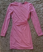 Zara różowa imprezowa sukienka z sercem 34/36