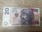 Banknot 20zł seria Bestii 666 2016r.