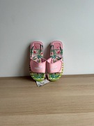 Piankowe klapki basenowe Kubota 38 różowe flamingi