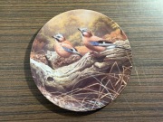 ROYAL DOULTON Śliczny Talerz ozdobny porcelanowy ptaki para sójki sòjka