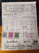 rachunek SKŁAD MATERIAŁÓW DRZEWNYCH N. FRIEDMAN CHEŁM 1928 znaczki x3