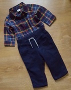 GAP__Flanelowa koszulka + ocieplane sztruksowe spodnie__3-6M na 62/68cm