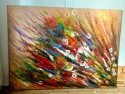 Polne kwiaty.   mar art.  Olej