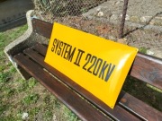 Tablica emaliowana wypukła DUŻA transformator UNIKAT PRL gruba stal