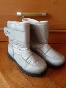 Kozaki śniegowce 31 pepperts srebrne dziewczynka 