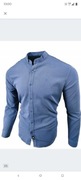 KOSZULA MĘSKA INDYGO ZE STÓJKĄ NA NAPY PAUL STAR 3608 ROZ: XXL 2XL 45/46