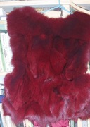 Piękna,burgundowa kamizelka z naturalnego futra lisa.Nowa.Nieużywana